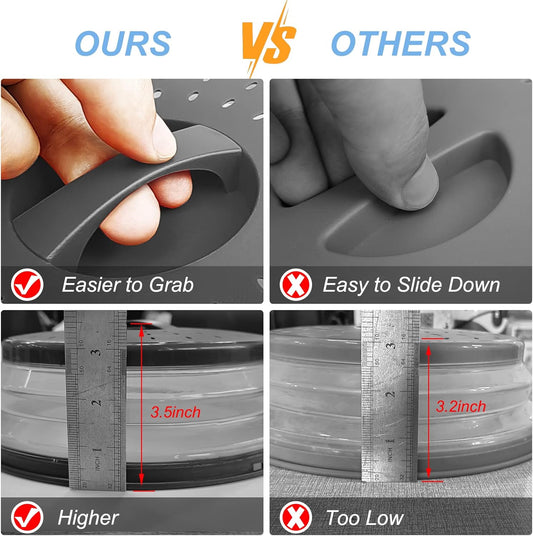 10 Inch Microwave Food Cover & Collapsible Silicone Mat