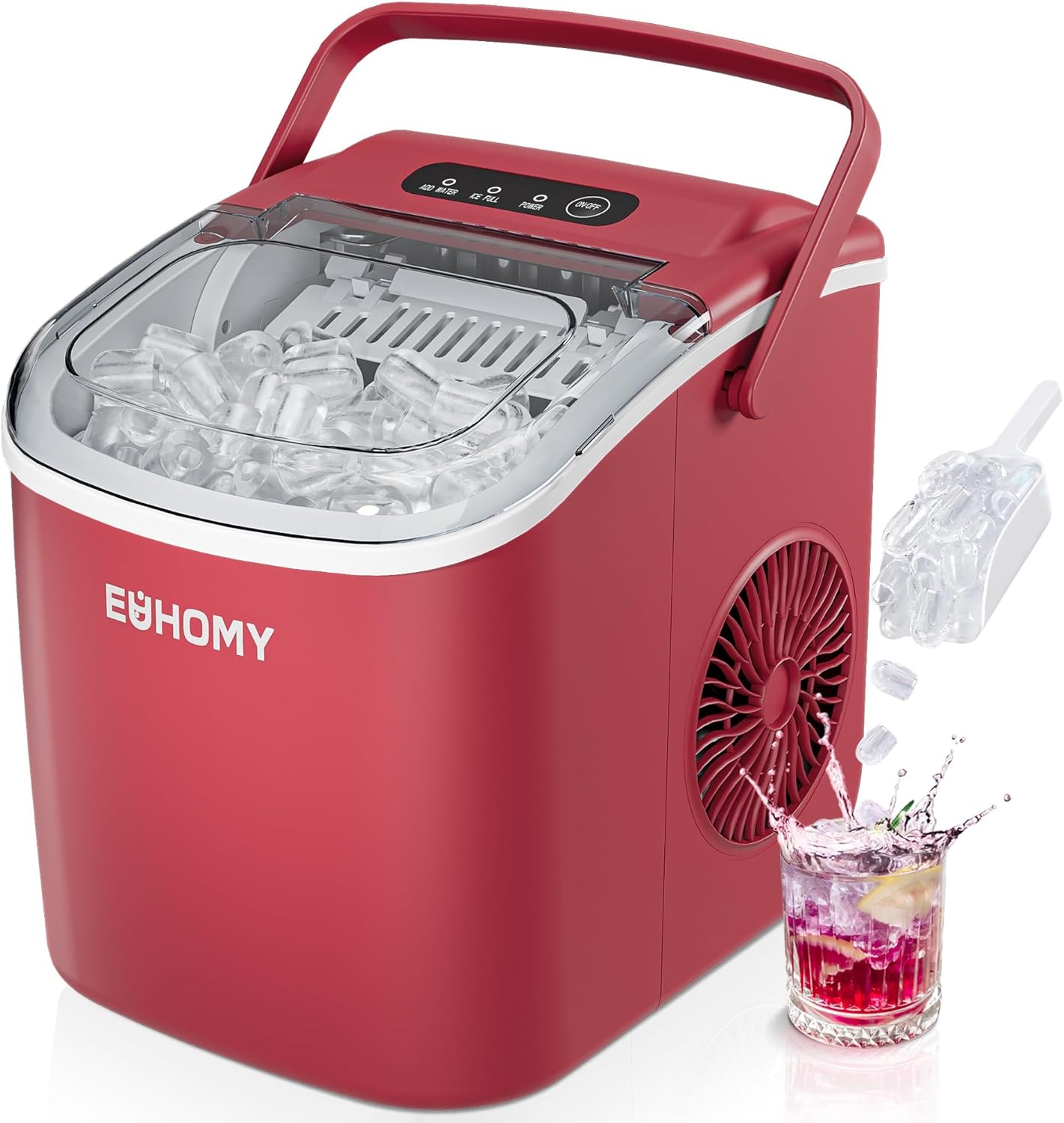 EUHOMY Countertop Ice Maker with Handle