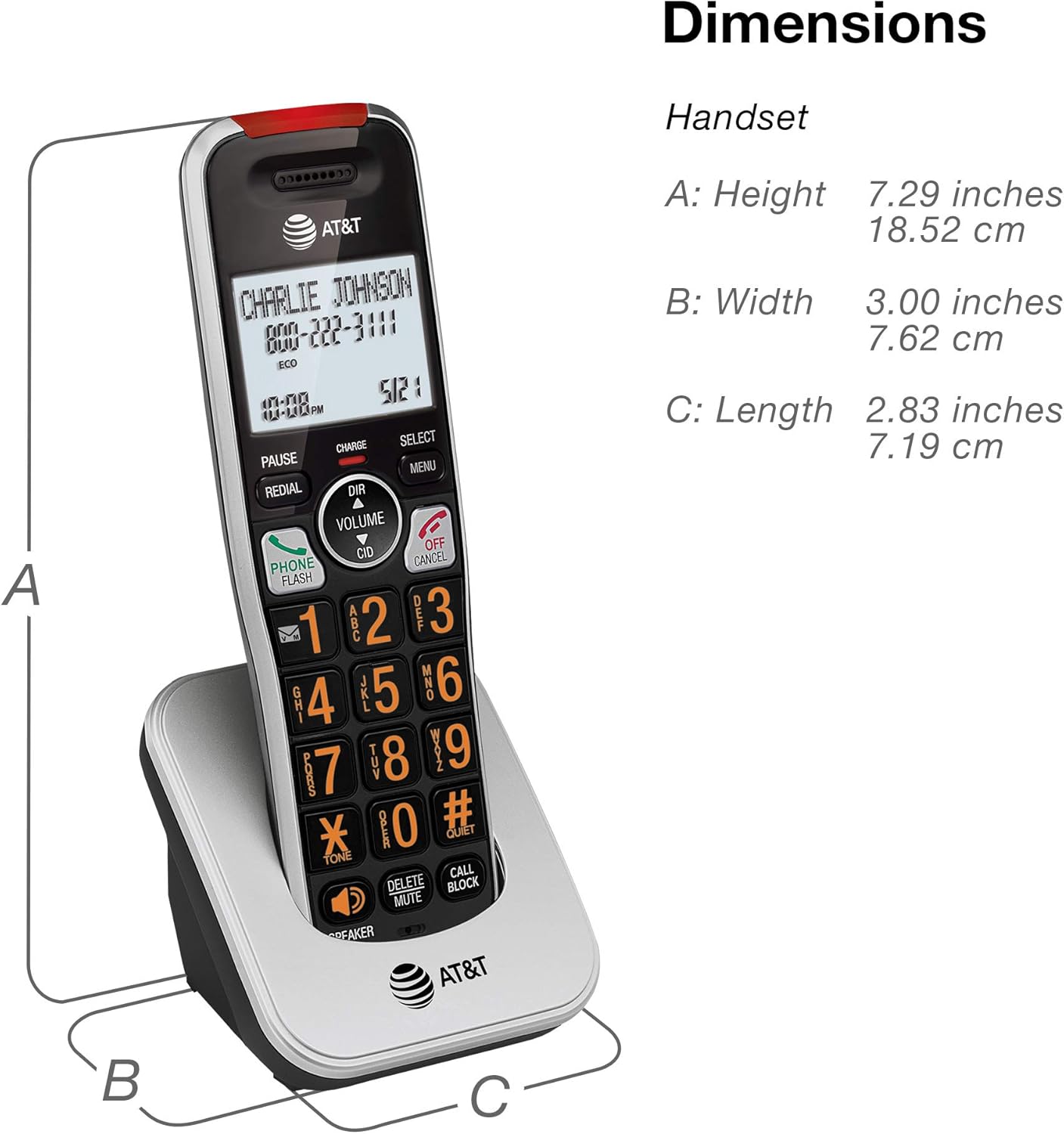 AT&T BL102-2 DECT Handset Cordless Phone for Home