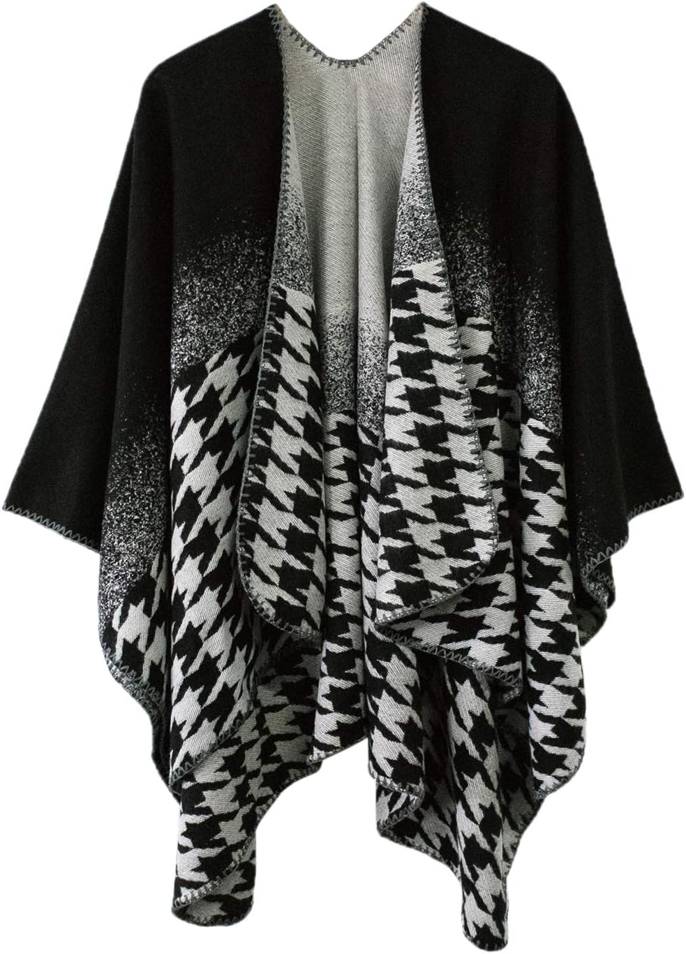 Vintage Pattern Poncho Cape for Women