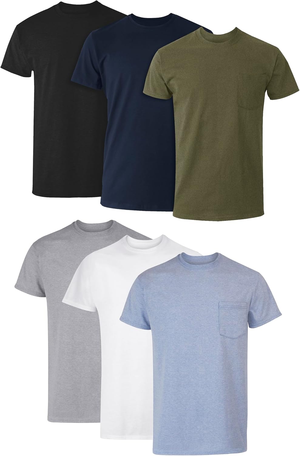 Hanes Men's Pocket T-Shirt 6-Pack