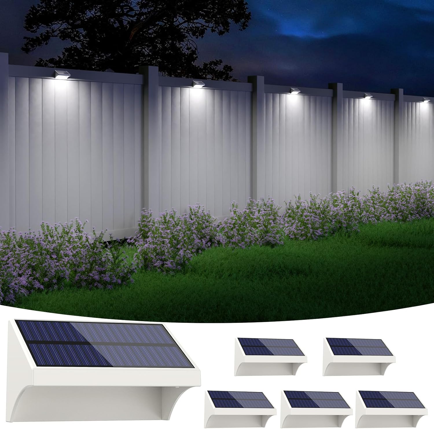 NIORSUN Outdoor Fence Waterproof LED Solar Lights