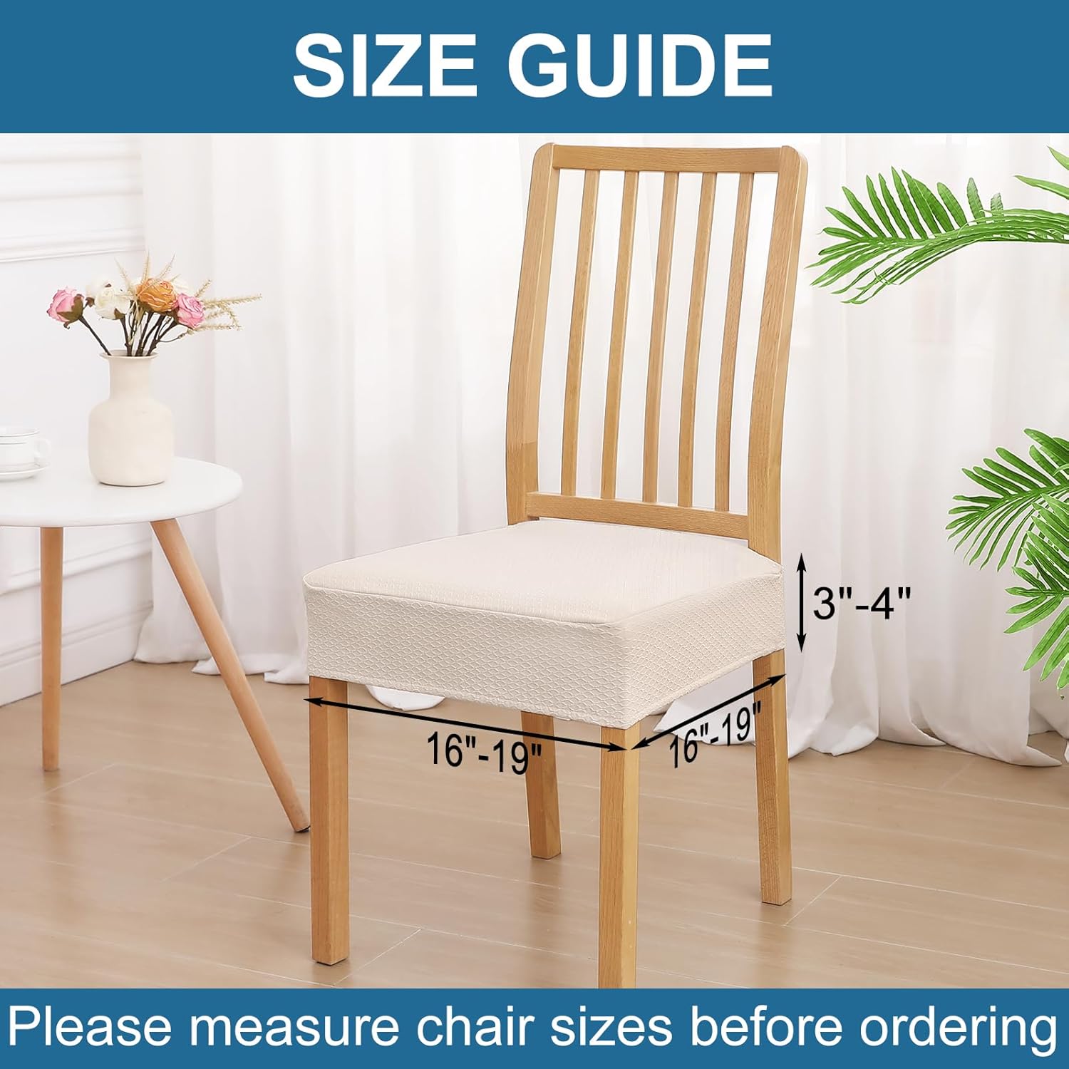 Smiry Waterproof Seat Covers for Dining Room