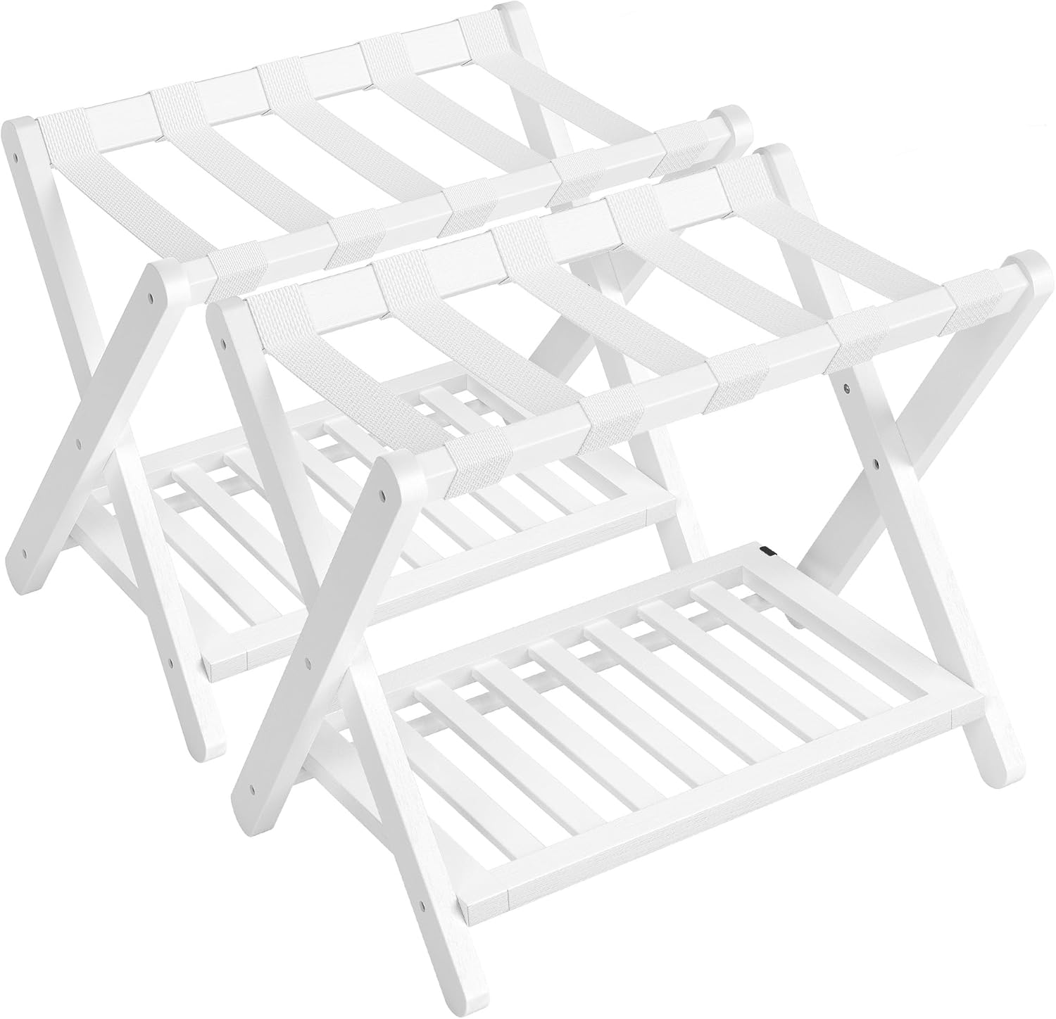SONGMICS Solid Wood Luggage Rack for Guest Room