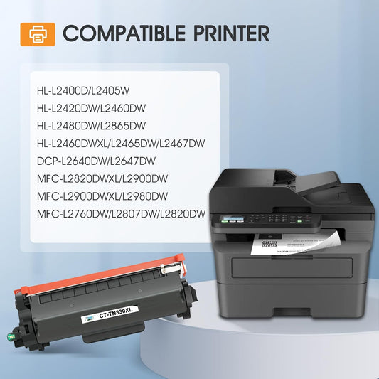 TN830XL High Yield Toner 2-Pack