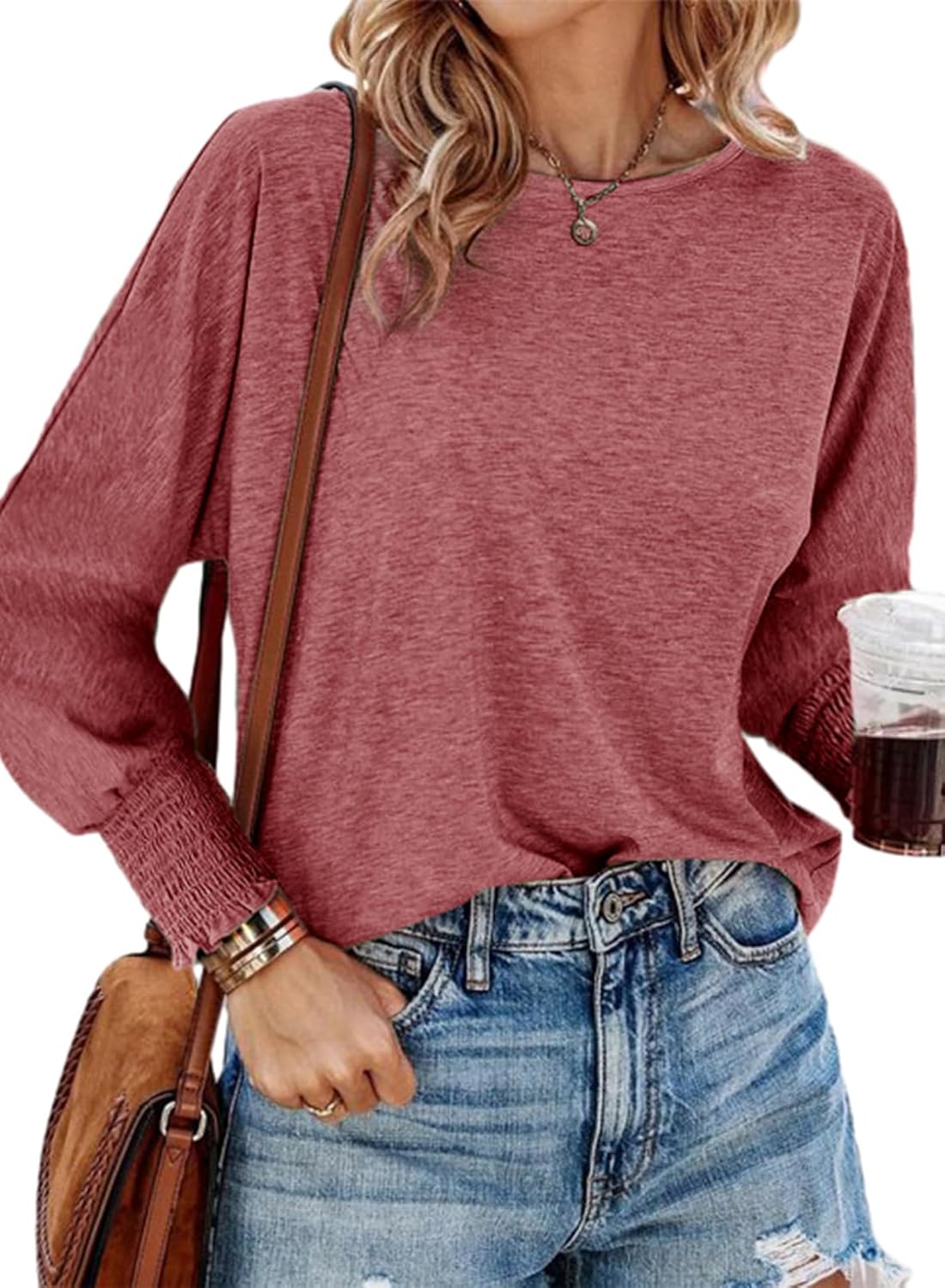 Dokotoo Womens Tops Long Sleeve Tops Shirts