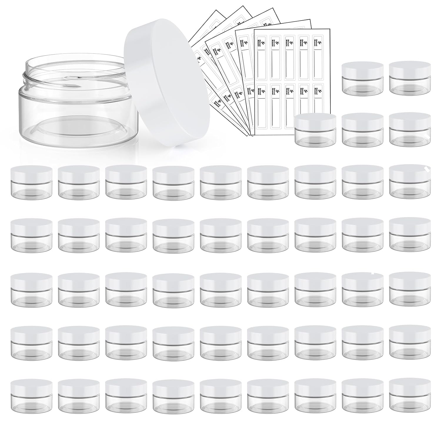 4 OZ Plastic Jars Round Clear Cosmetic Container