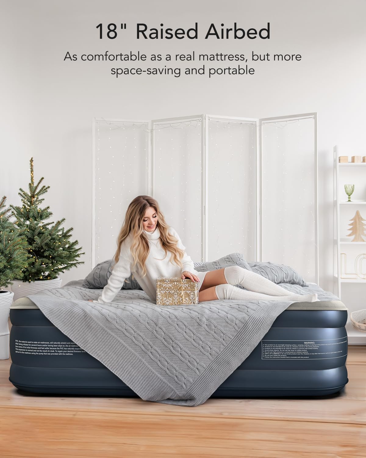 iDOO Queen Air Mattress with Built-in Pump
