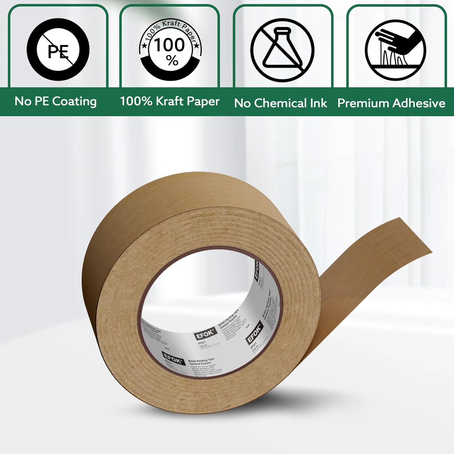2025 Upgrade Brown Packing Tape 6 Pack