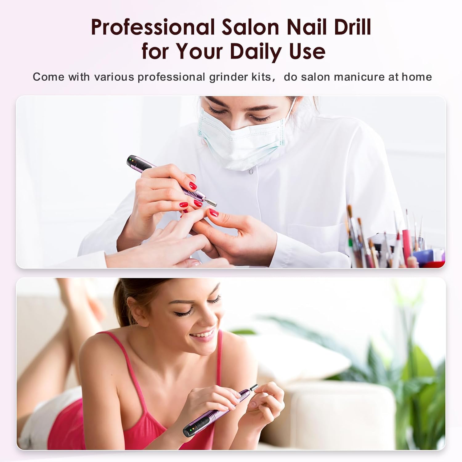 COSLUS Cordless Nail Drill Kit – Rechargeable Electric