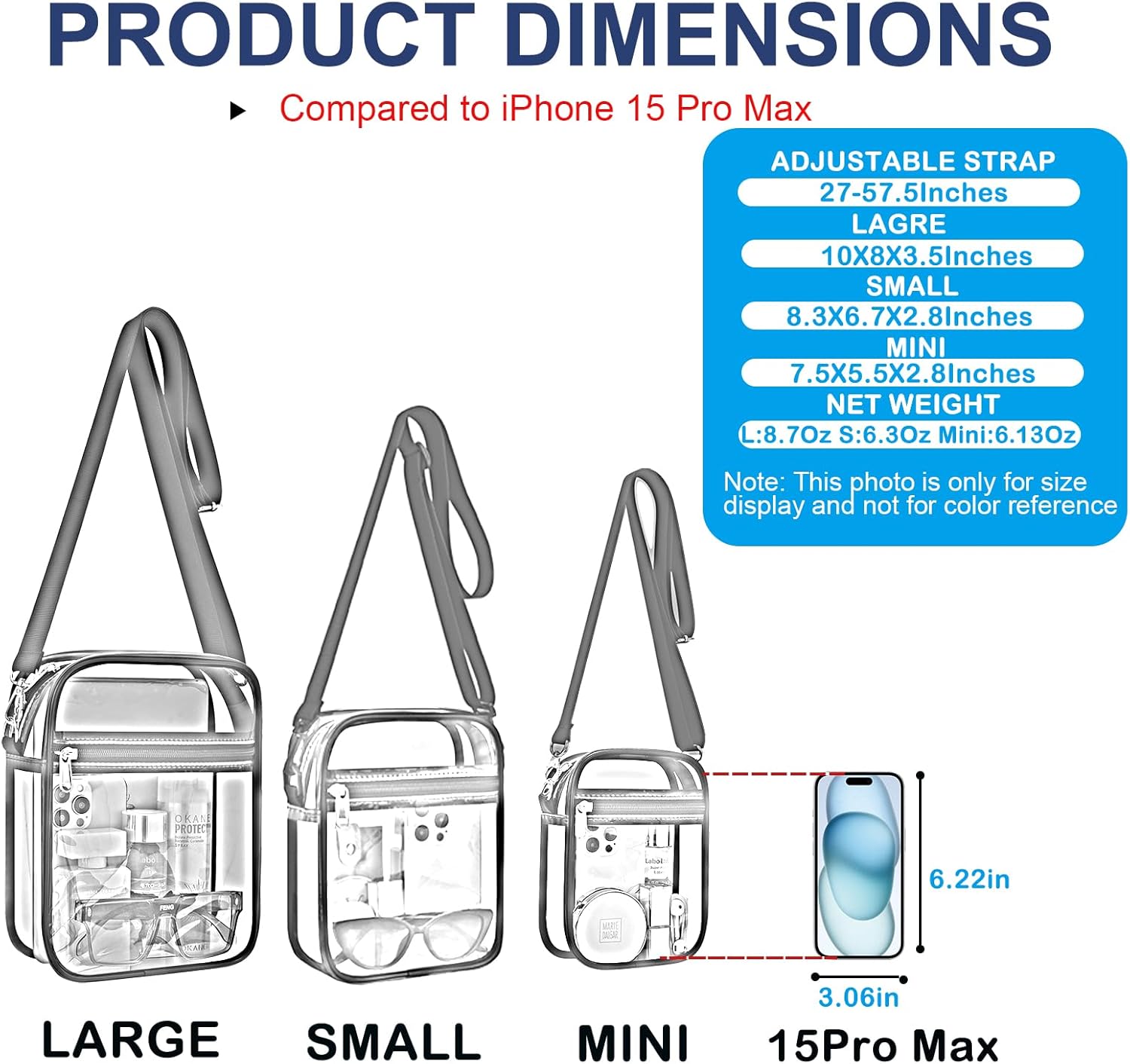 USPECLARE Clear Stadium Bag