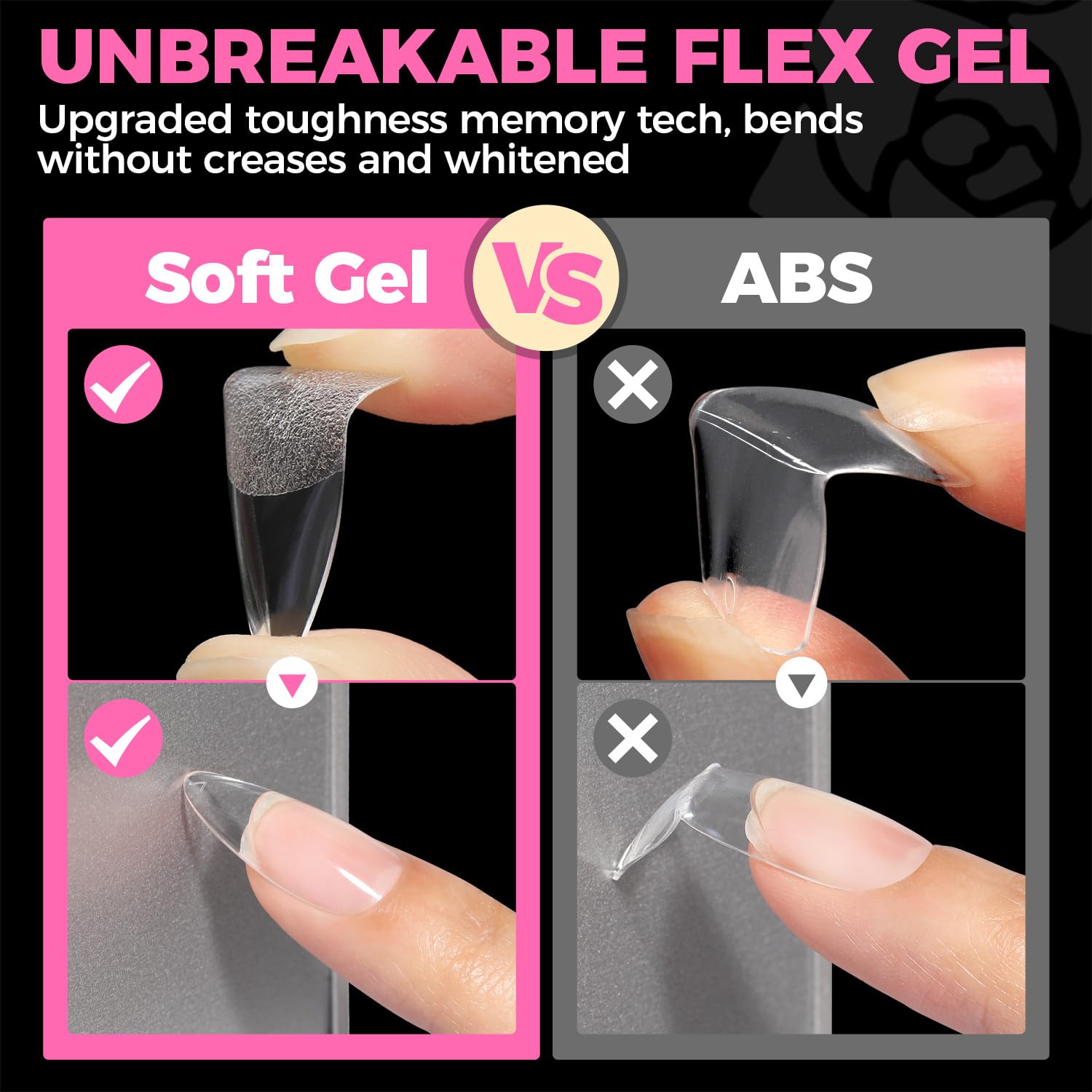 UNA GELLA Almond Gel Nail Tips