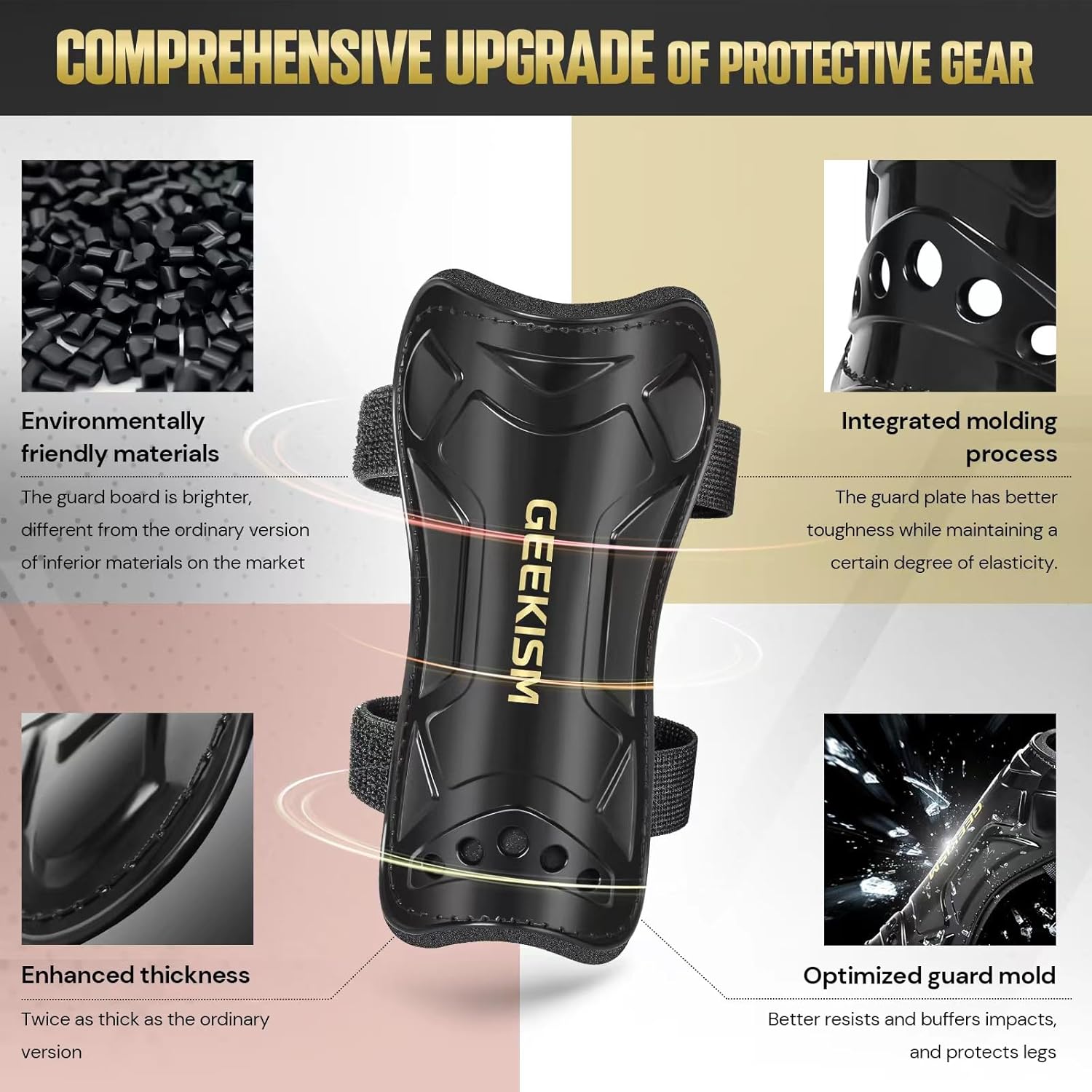 Kids Soccer Shin Guards with Sleeves