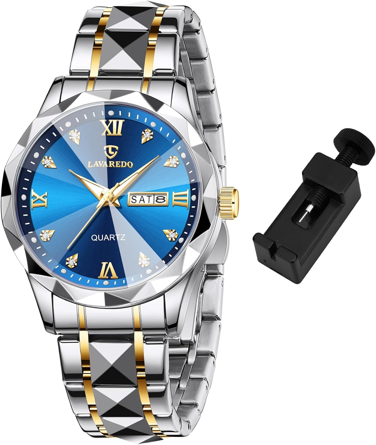 Men’s Luxury Diamond Stainless Steel Watch