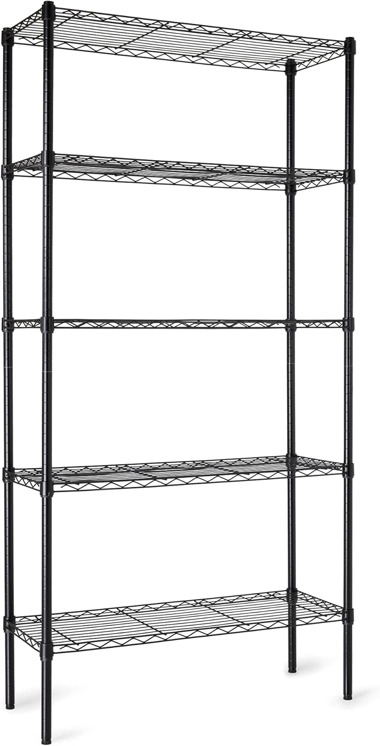 5-Shelf Adjustable Heavy Duty Steel Wire Rack Storage