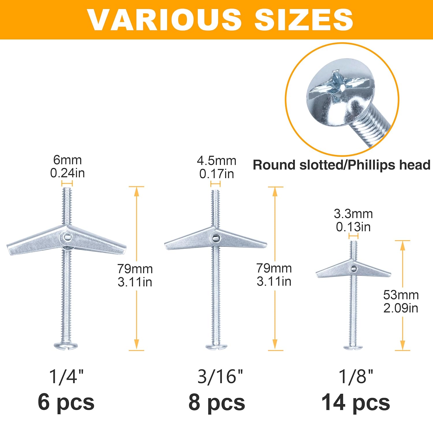 KURUI Heavy Duty Drywall Anchor Kit