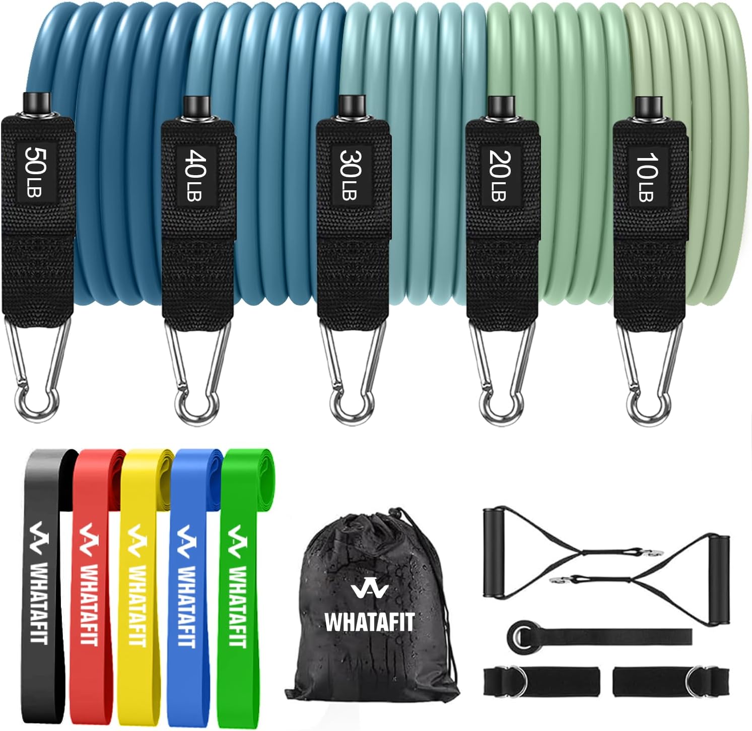 Exercise Bands with Handles for Home Gym