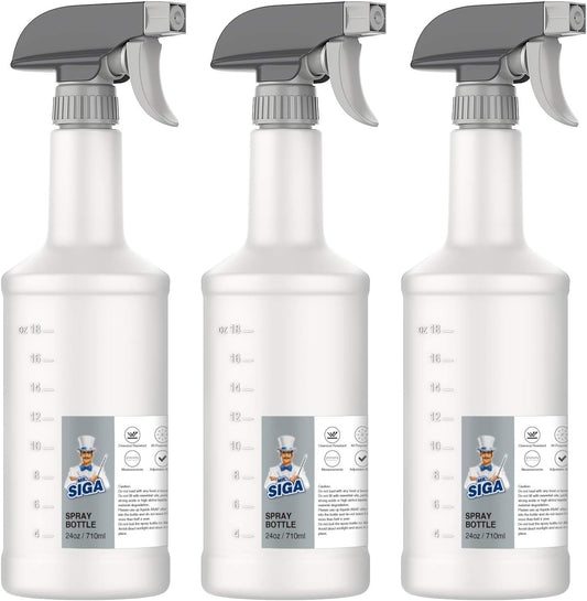 MR.SIGA 24 oz Empty Plastic Spray Bottles for Cleaning Solutions