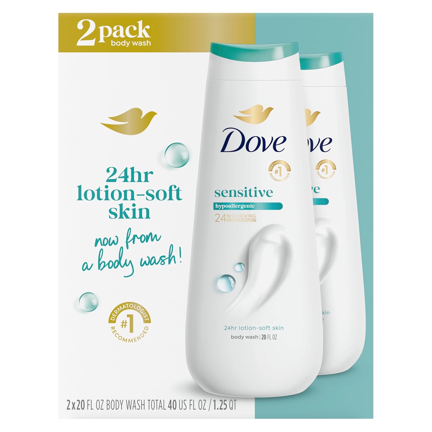 Dove Sensitive Skin Body Wash Cleanser
