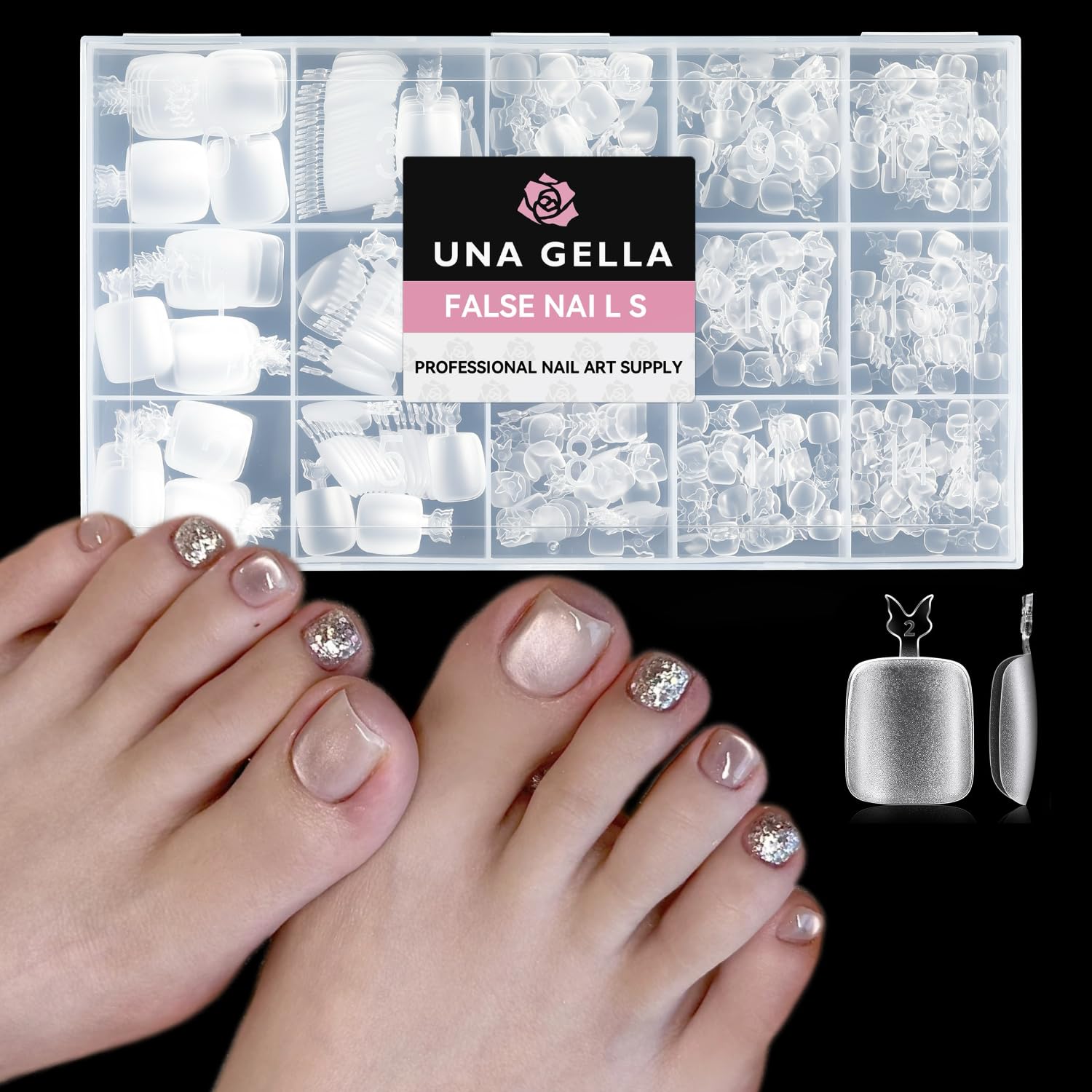 UNA GELLA Almond Gel Nail Tips