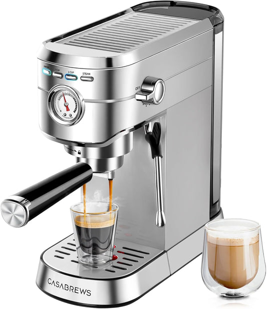 CASABREWS Espresso Machine 20-Bar with Milk Frother