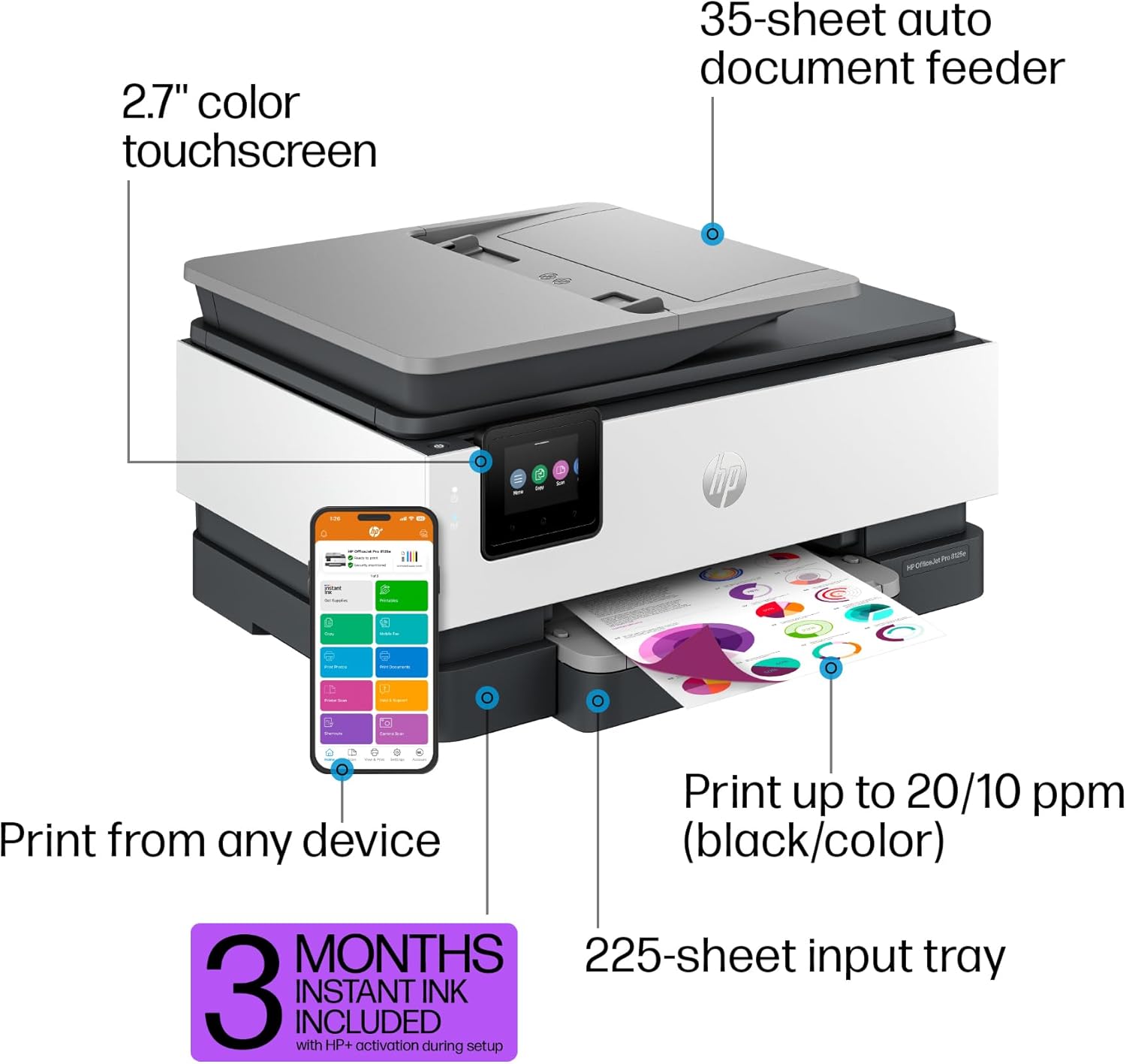 HP OfficeJet Pro Wireless All-in-One Color Inkjet Printer
