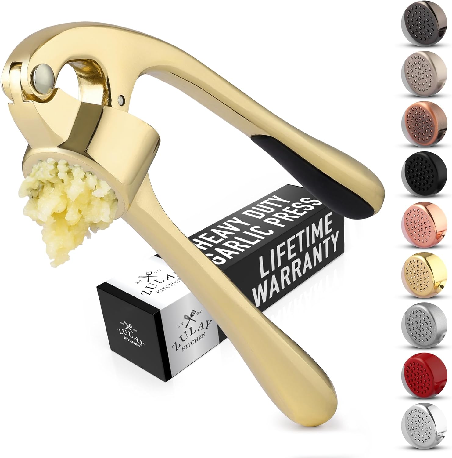 Zulay Kitchen Premium Garlic Press Set