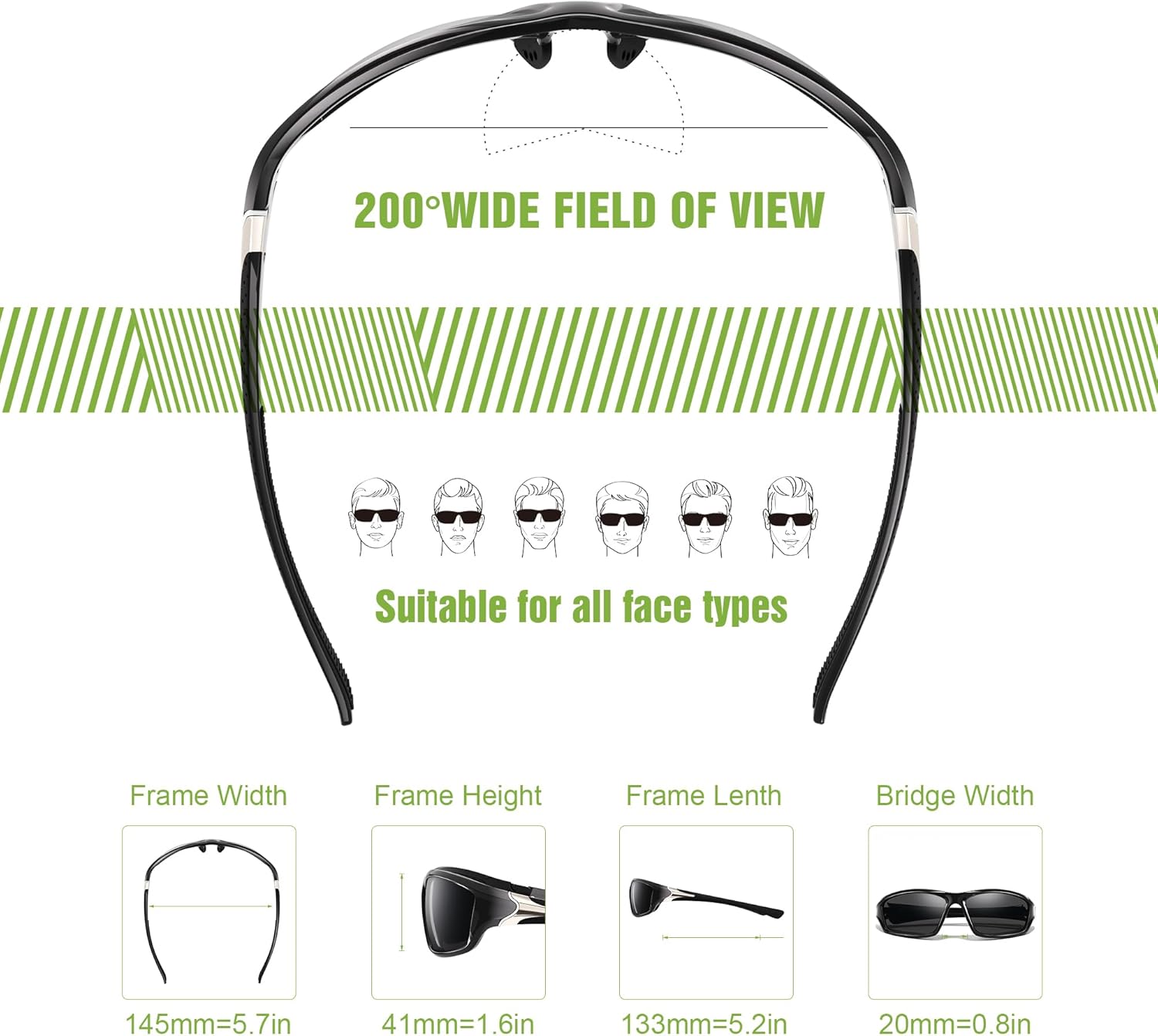 3-Pack Polarized Sports Sunglasses for Men