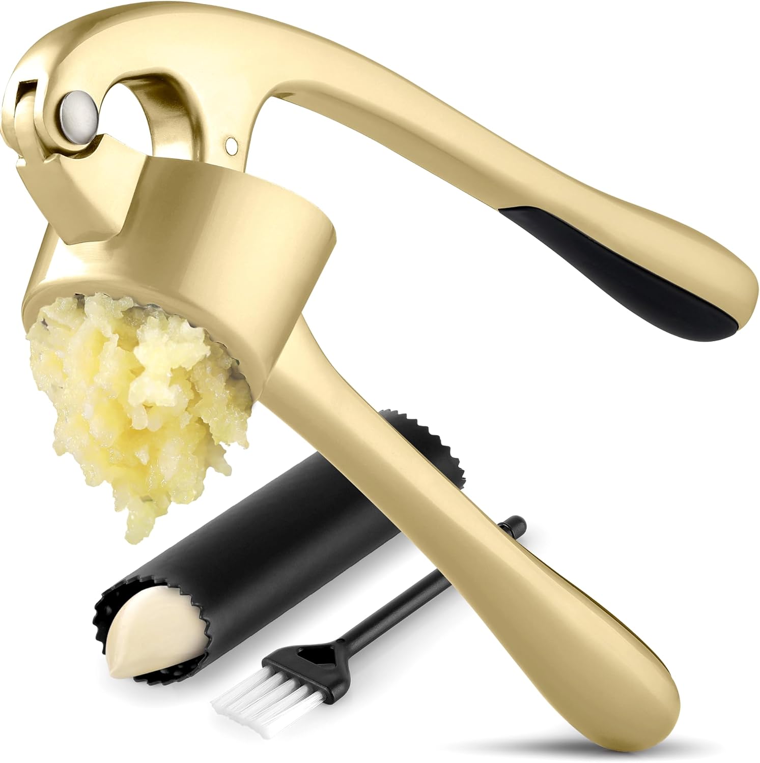 Zulay Kitchen Premium Garlic Press Set