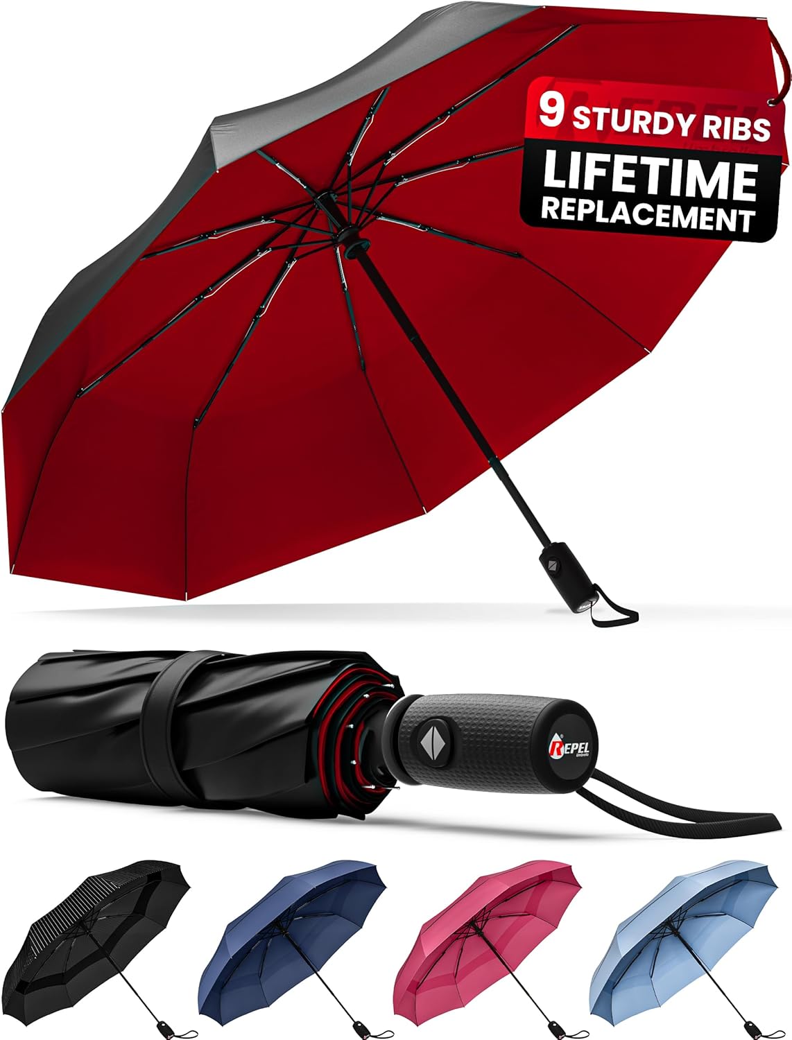 REPEL Windproof Travel Umbrella