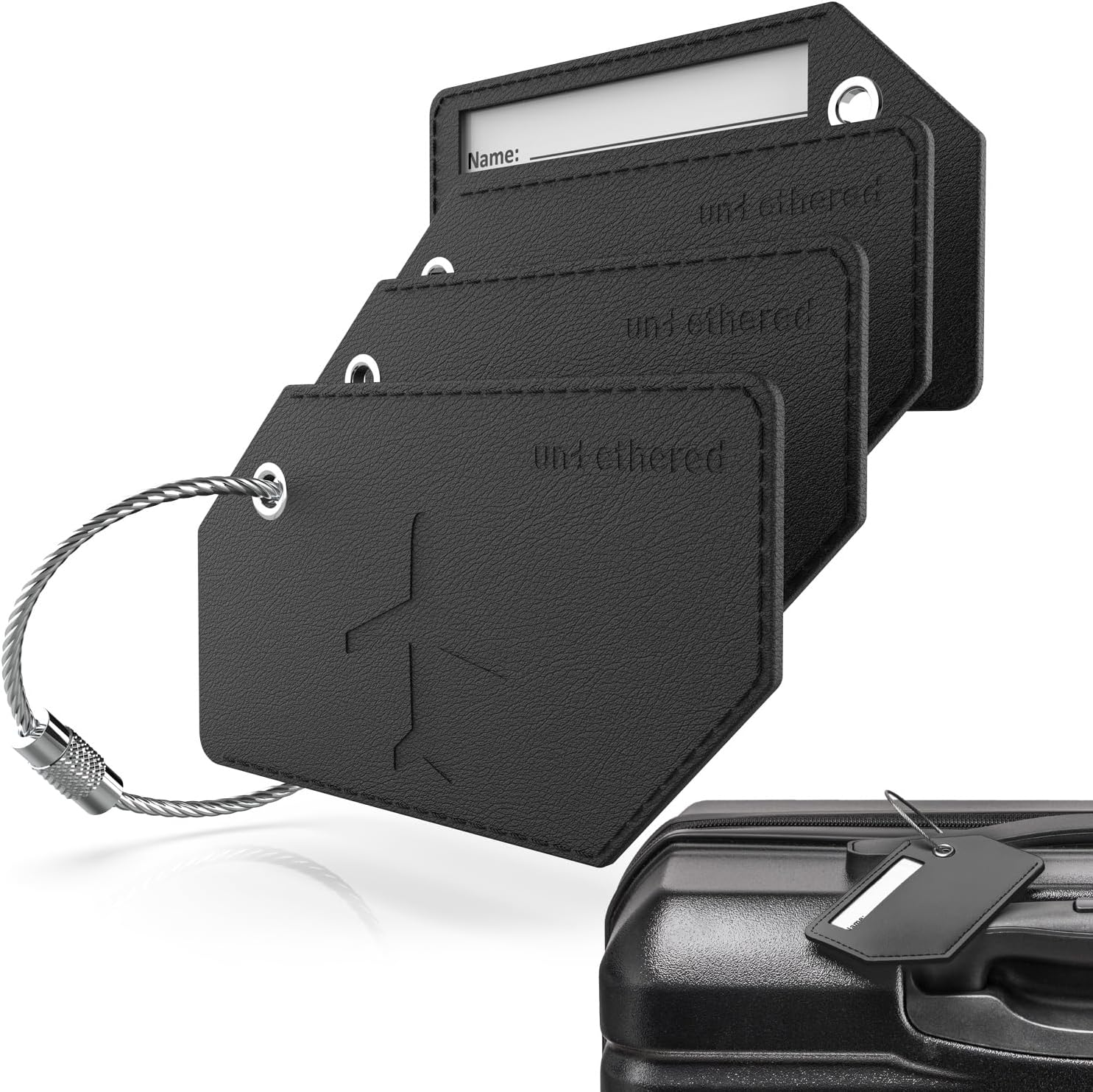 Untethered Durable Luggage Tags for Suitcases