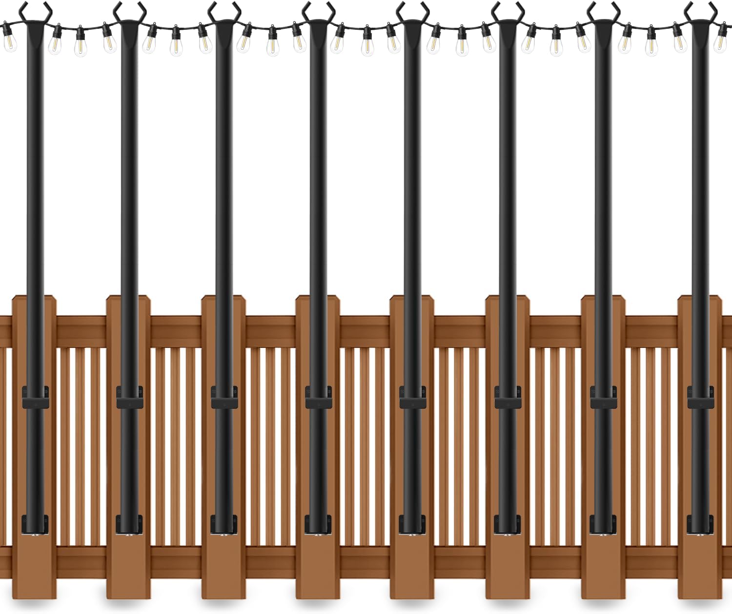 String Light Poles Outdoor String Light Pole with Hooks