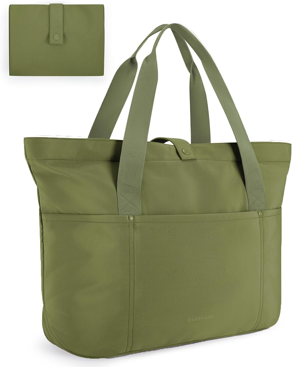 BAGSMART Foldable Tote Bag for Women – Large Travel & Work Handbag