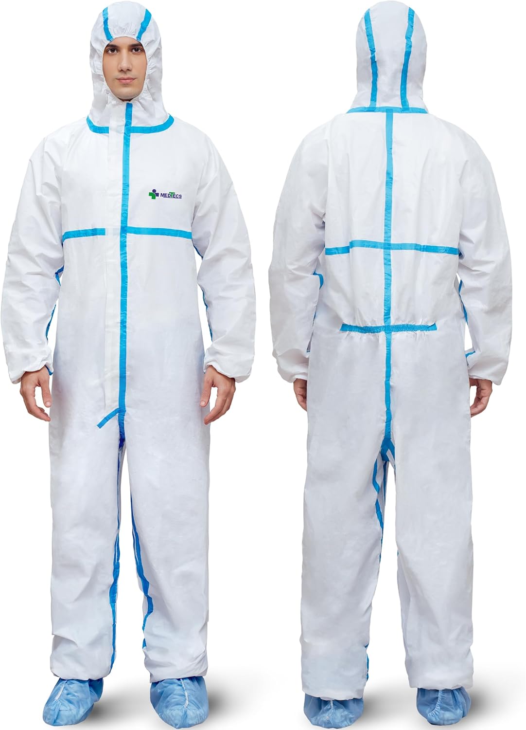 Medtecs Hazmat Suits Disposable Coveralls Suit