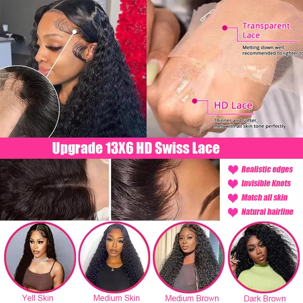 JTMMP 26" Deep Wave Lace Front Wig