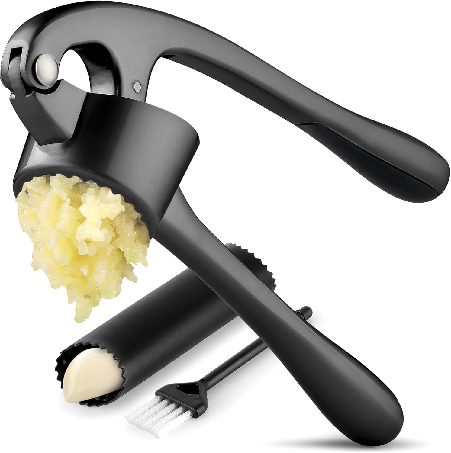 Zulay Kitchen Premium Garlic Press Set