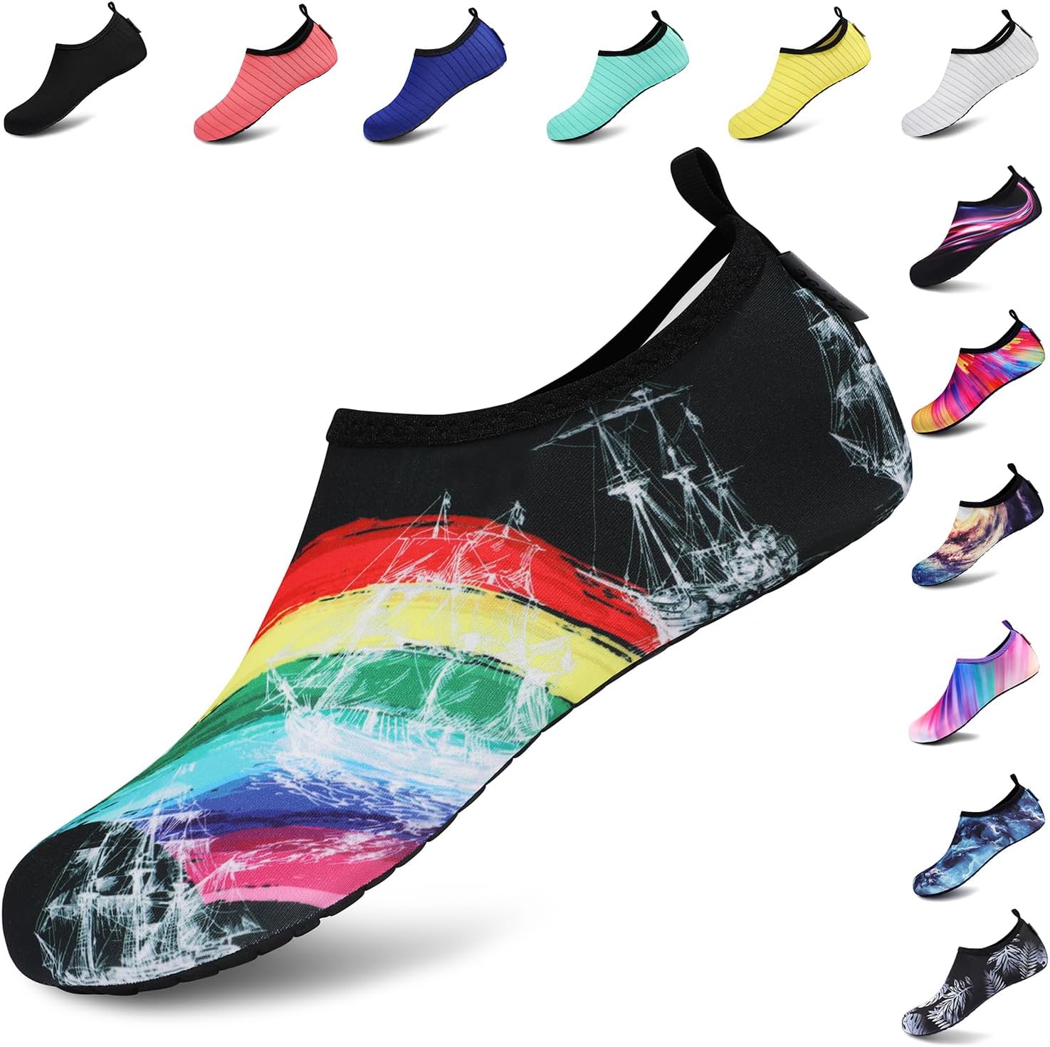 VIFUUR Water Shoes – Barefoot Quick-Dry Aqua Socks
