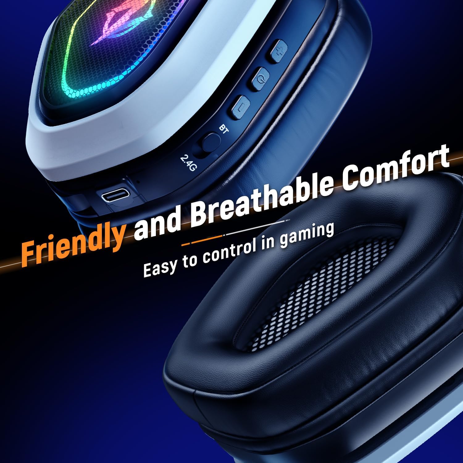 Ozeino Wireless Gaming Headset with Mic