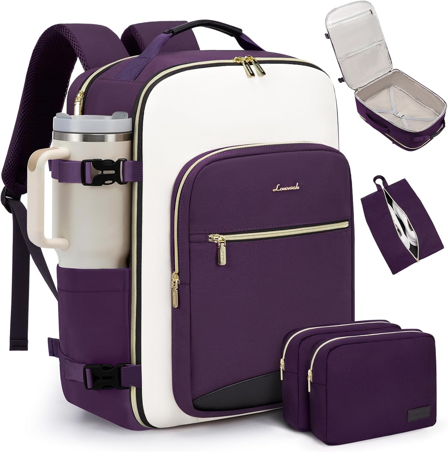 LOVEVOOK 40L Travel Backpack for Women & Men