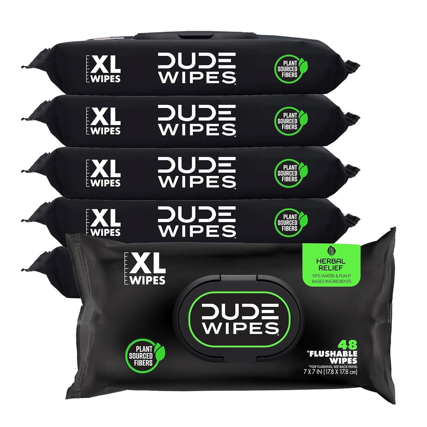 DUDE Wipes Flushable Wipes Unscented Extra-Large