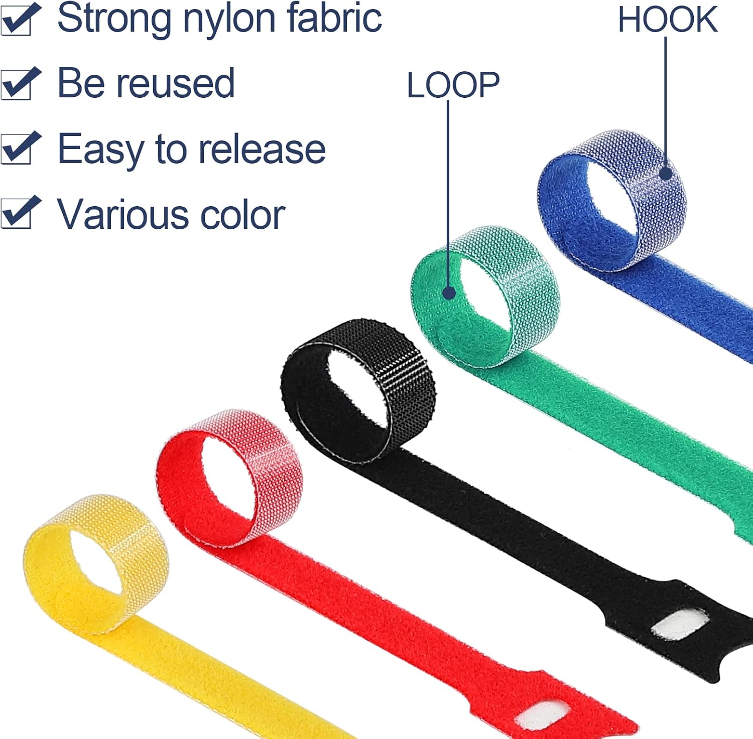 Cable Ties Reusable Multi-Purpose Wire Ties