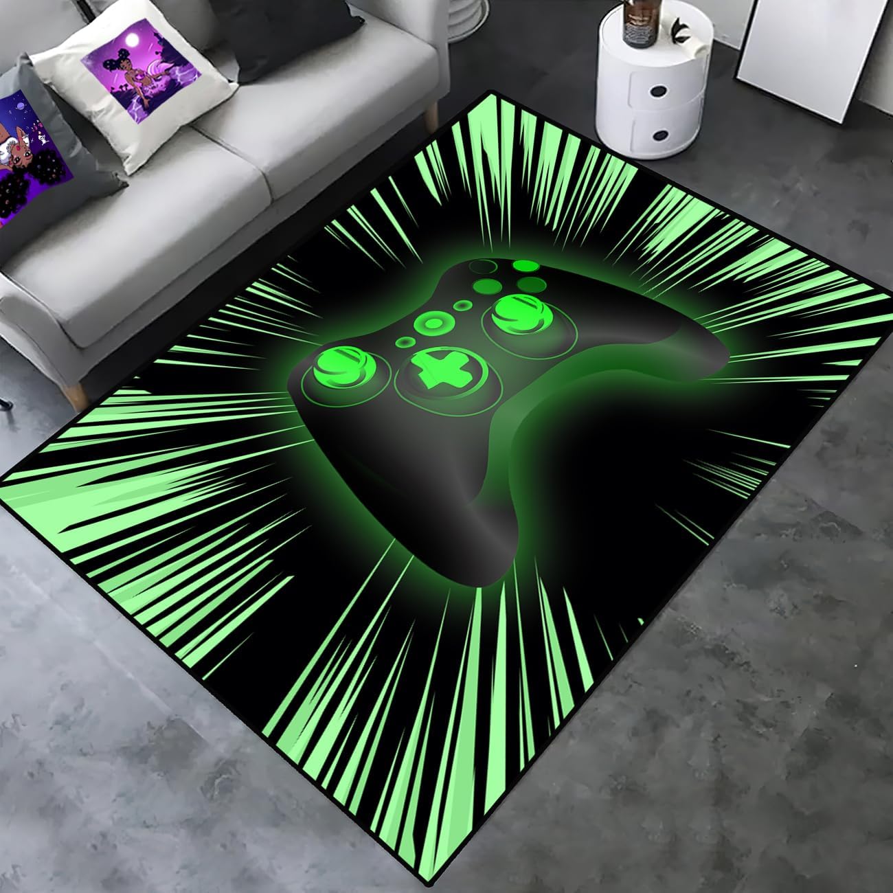 Gaming Area Rugs for Boys Cool Game Style Bedroom