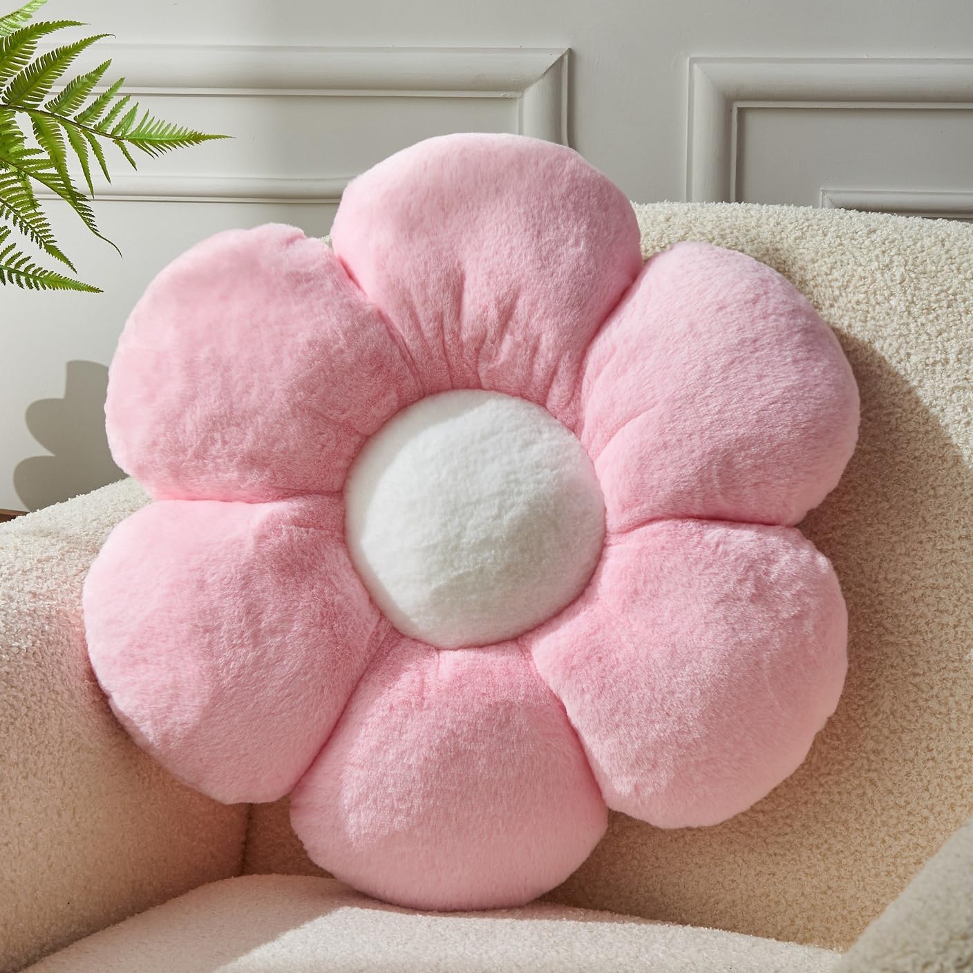 Pink Flower Pillow Flower Shaped