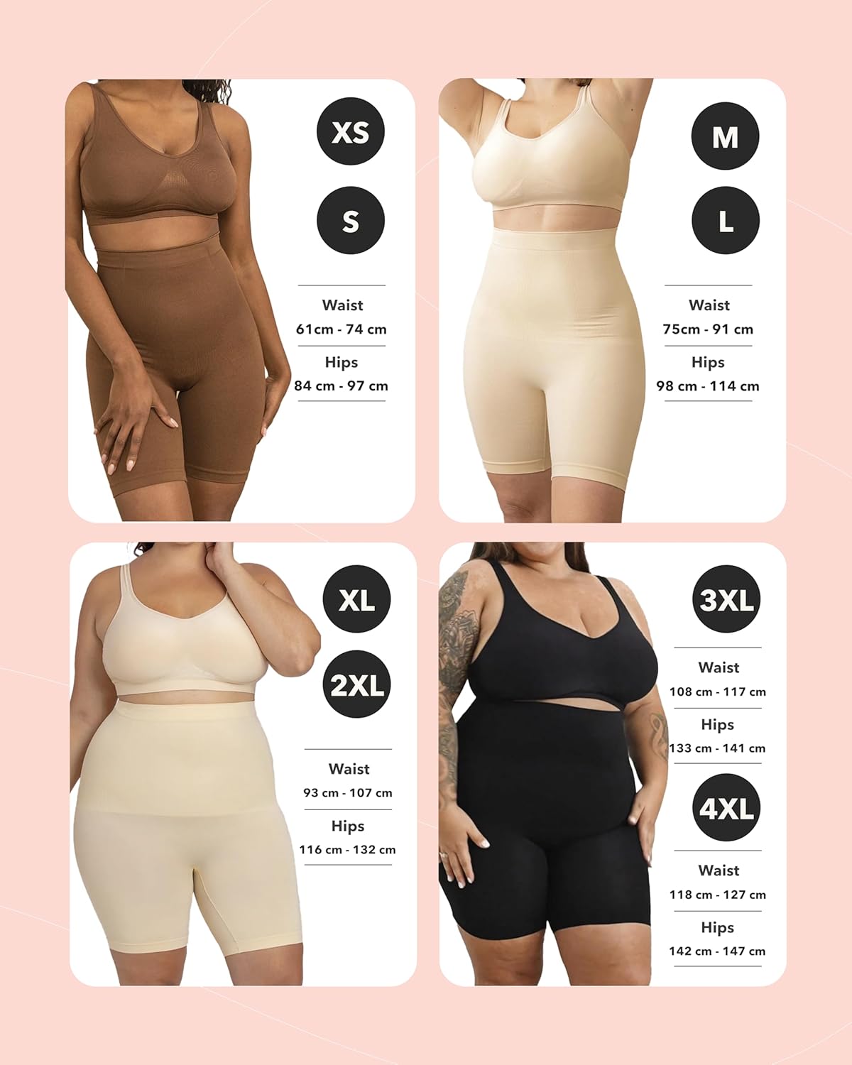 SHAPERMINT High-Waisted Shapewear Shorts