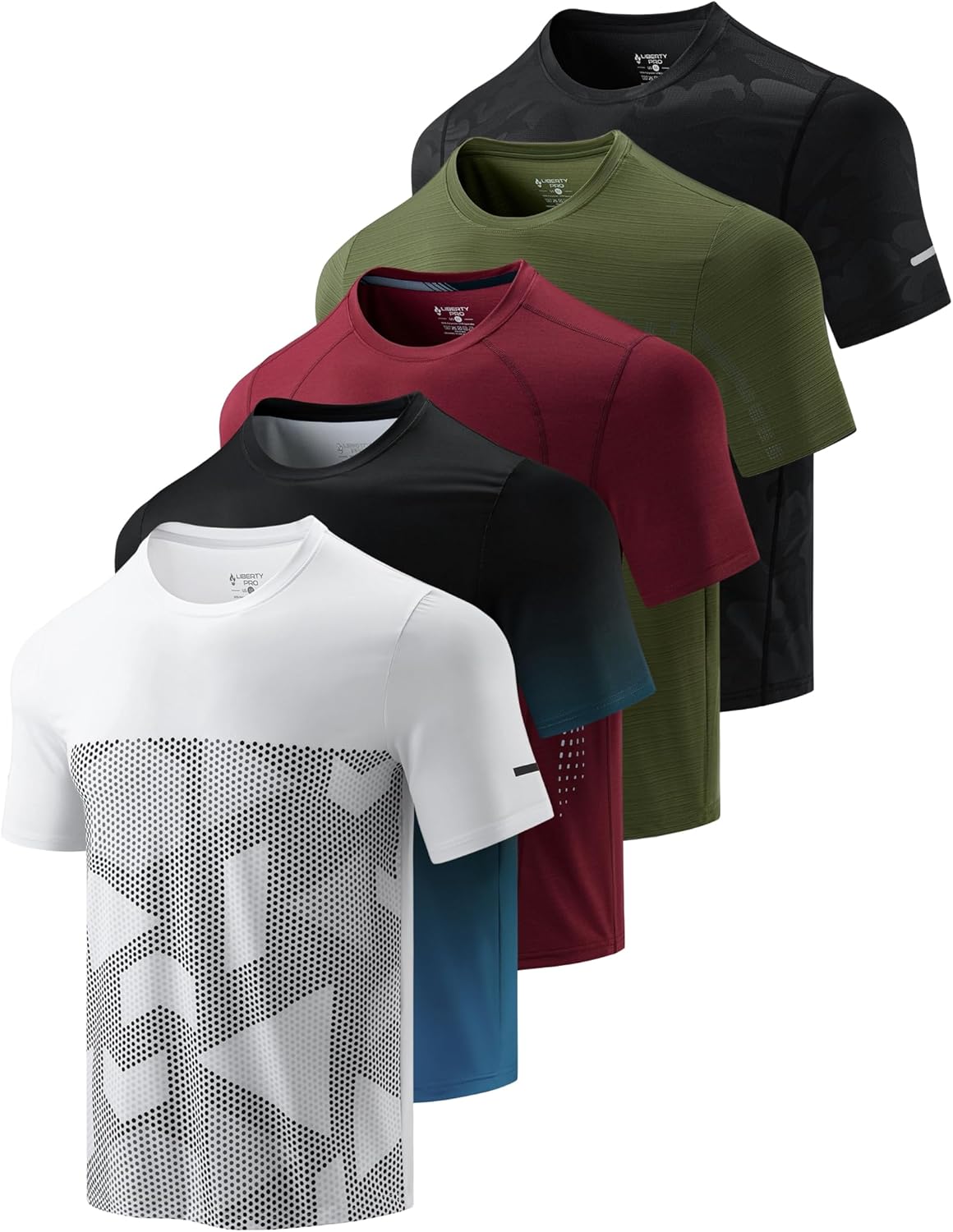 Men’s Active Quick Dry Crew Neck T Shirts