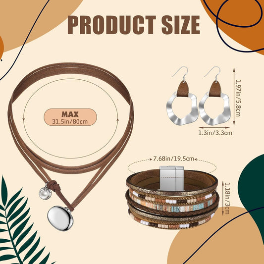 Rustic Style Boho Jewelry Set Women