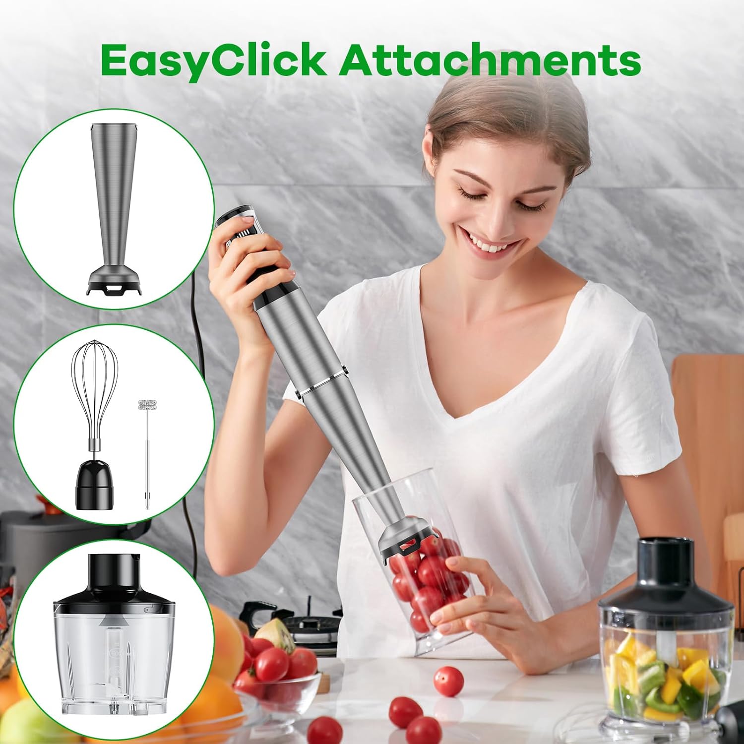 Immersion Blender Handheld Corded Hand Blenders