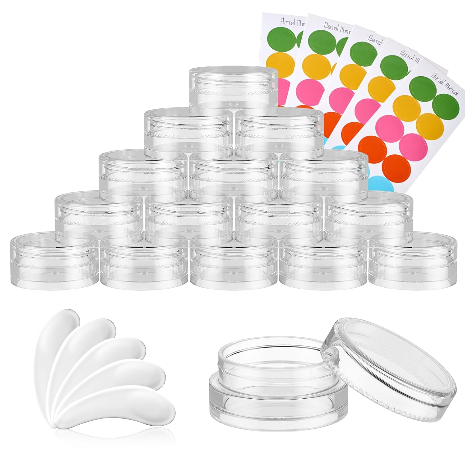 4 OZ Plastic Jars Round Clear Cosmetic Container
