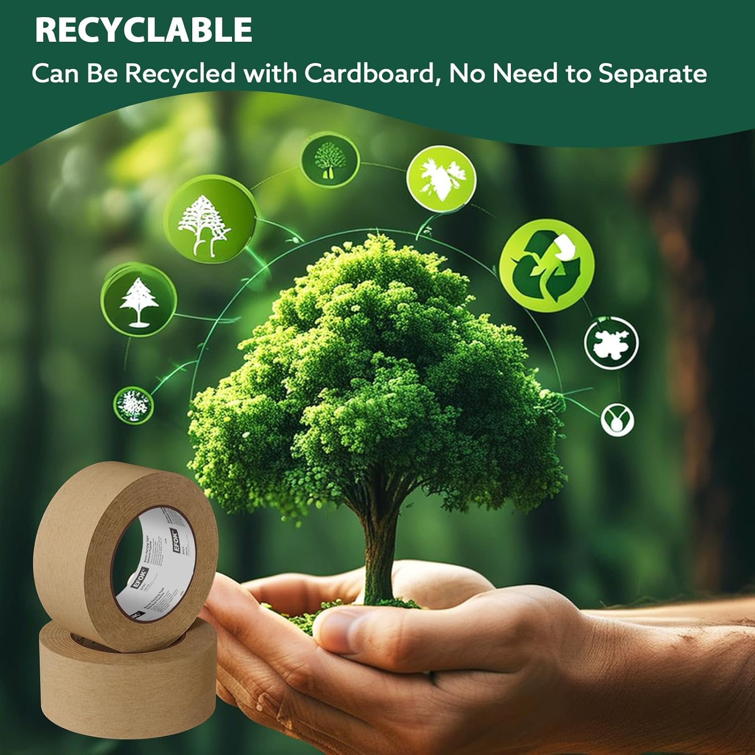 2025 Upgrade Brown Packing Tape 6 Pack