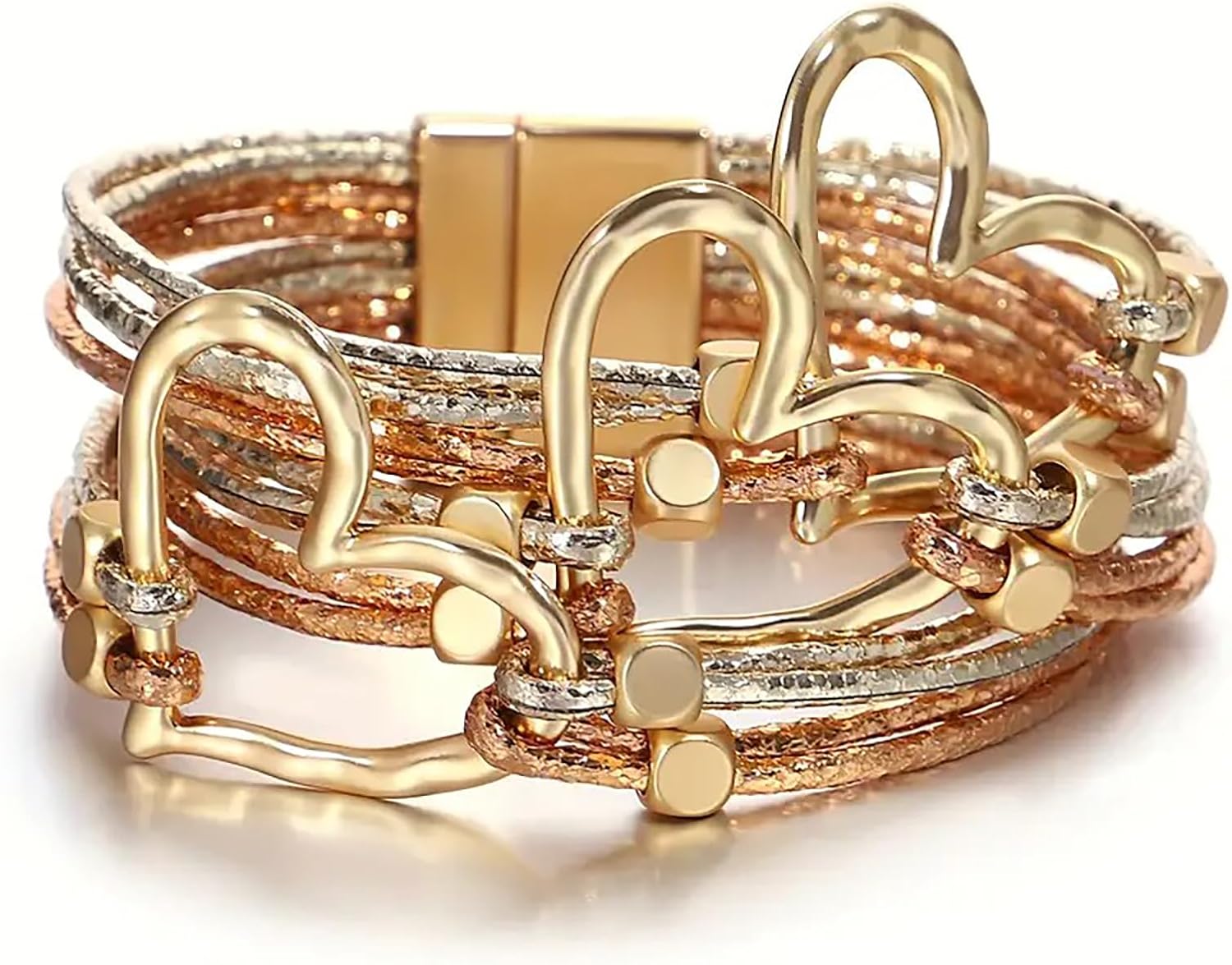 Fesciory Boho Leather Wrap Bracelet Women